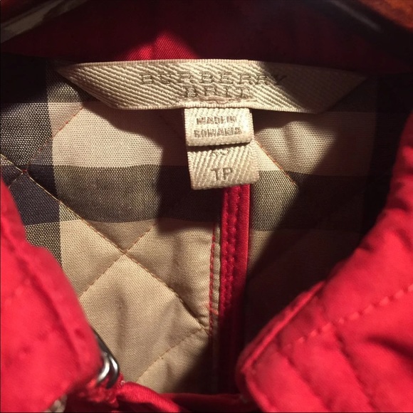 Sale! Red Burberry quilted jacket - Picture 5 of 5